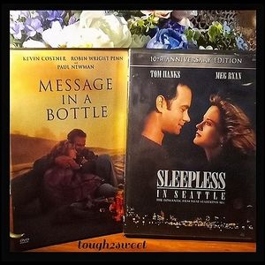 🍿MOVIE NIGHT🍿CLASSIC "99" MESSAGE IN A BOTTLE & "93 " SLEEPLESS IN SEATTLE